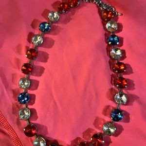 Red white and blue Swartz. Crystal necklace. This is not sabika
